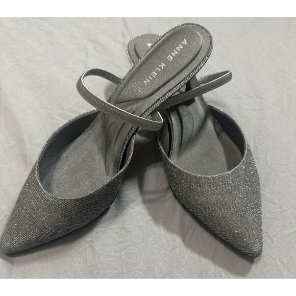 Anne Klein Womens Akiela Flex Pointed Toe Pewter Heels 9.5M - Picture 2 of 12